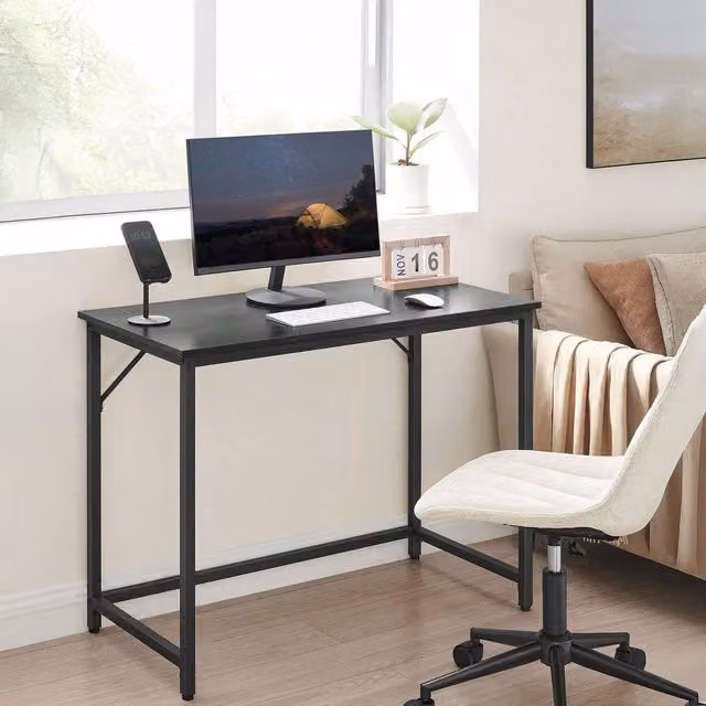 VASAGLE Modern Black Computer Desk and Writing Table