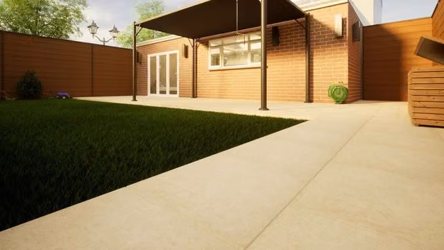 PBSL Group Plain Beige Porcelain Paving Slabs, Pack of 2, W: 60 cm, D: 60 cm, H: 2 cm