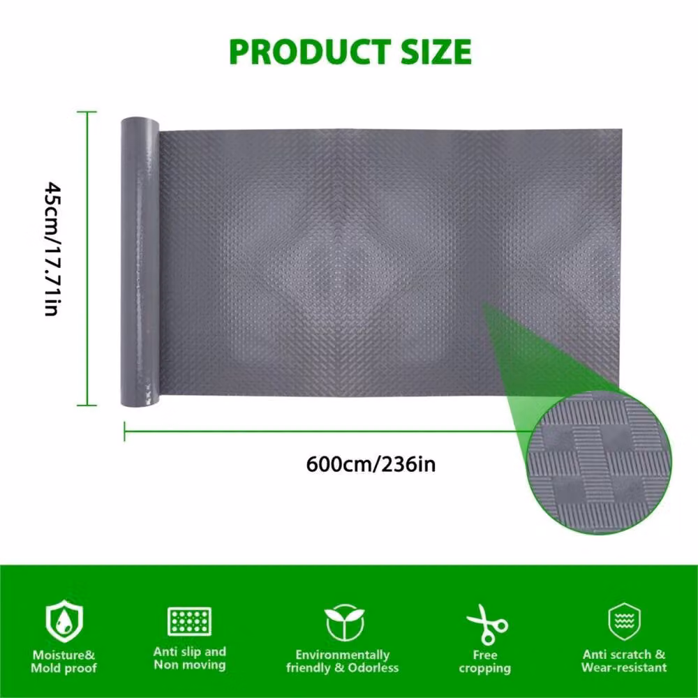 Nordara Non-Slip Grey Kitchen Cabinet and Drawer Shelf Liner, 6m – 2