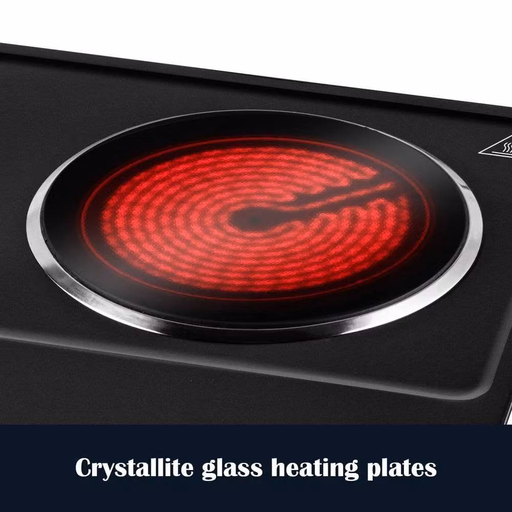 Cusimax Sleek Portable 2400W Infrared Electric Hot Plate in Black – 4