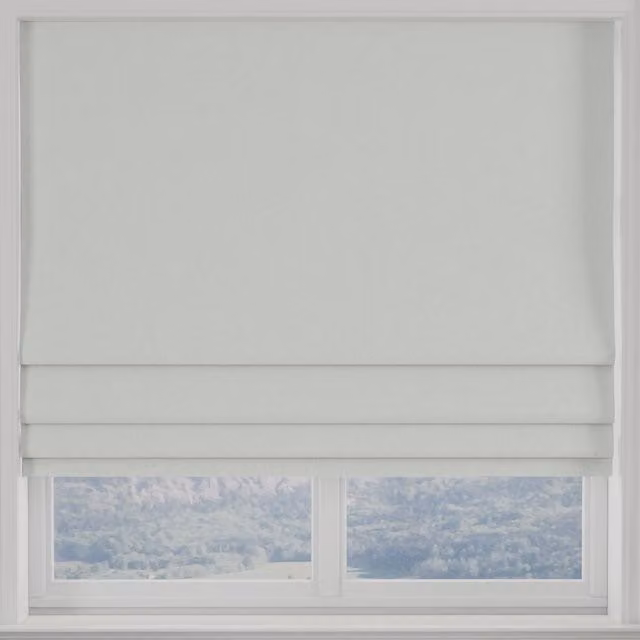 Terrys Kansai Plain Blackout Made to Measure Roman Blind in Grey Pebble