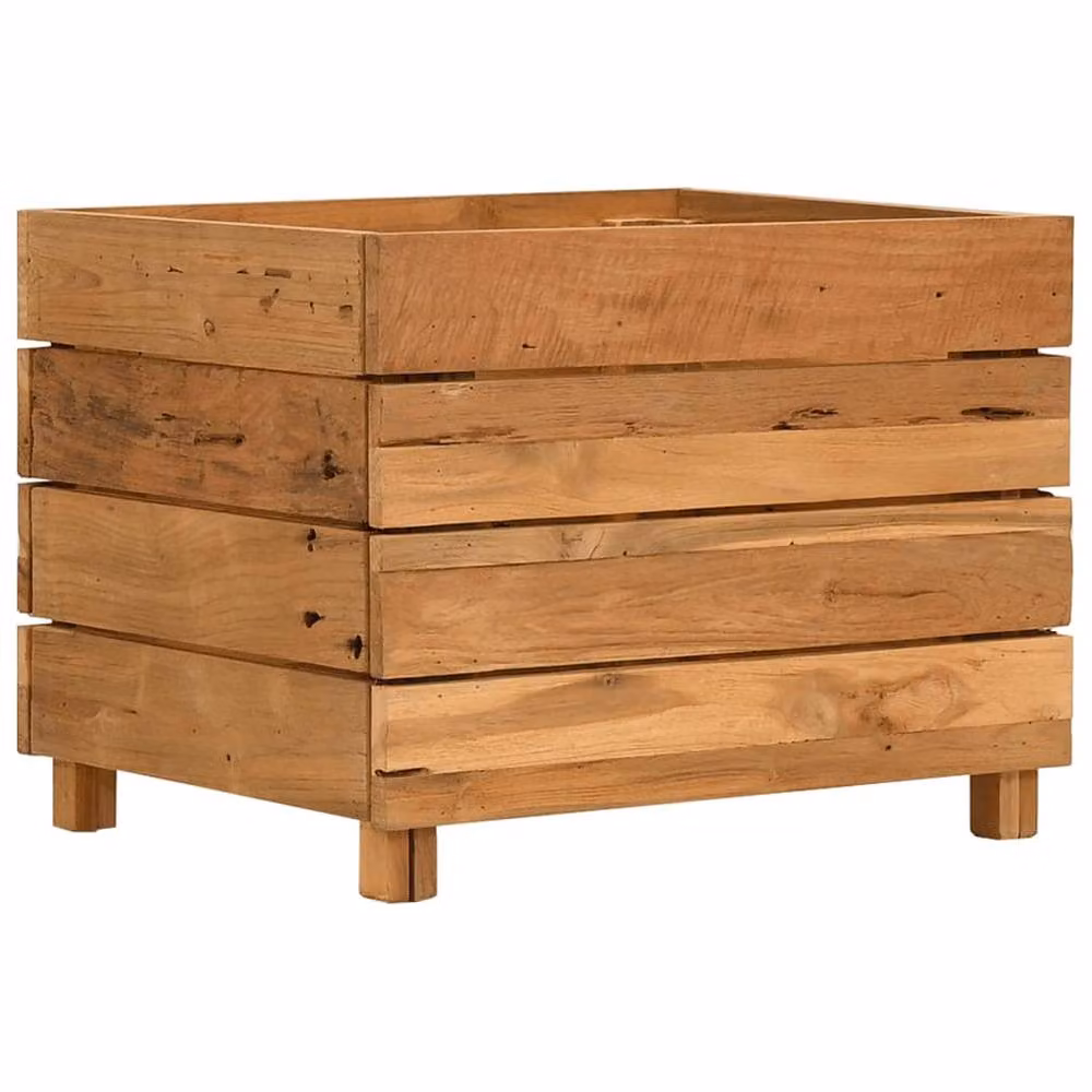 Berkfield Home Raised Bed in Brown Solid Wood and Steel, W/D/H: 50 x 40 x 38 cm – 2