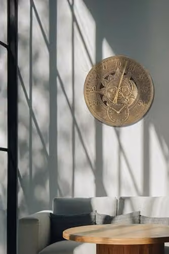 Smart Garden Sun & Moon Wall Thermometer and Clock, Multi-colour, Diameter: 30.48 cm – 2