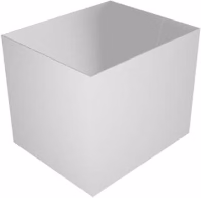 ARP Aluminium Round Swaged Juno Half Round Hopper in Silver, 63mm PPC Finish