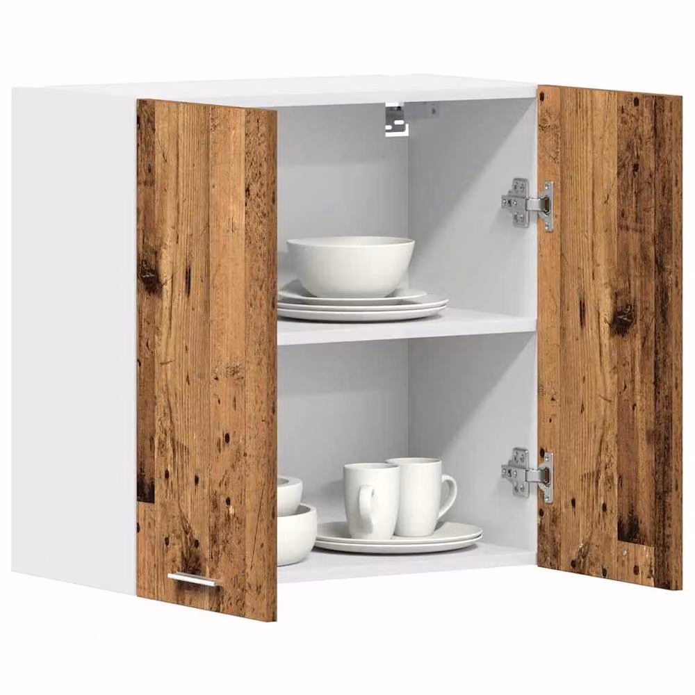 Berkfield Home Old Wood Kitchen Wall Cabinet, Brown, W/D/H: 60 x 31 x 60 cm – 2