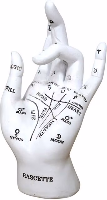 Gifts Direct 2 U White Palmistry Hand Ornament