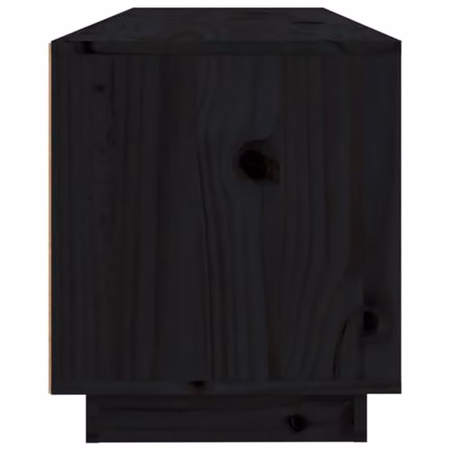 vidaXL Scandinavian TV Cabinet in Black Solid Pine Wood W/D/H: 100 x 34 x 40 cm – 5