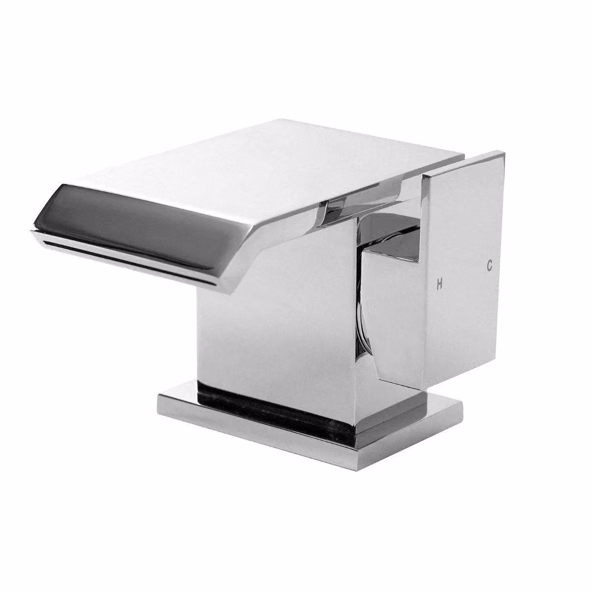 Nes Home Truro Waterfall Basin Sink Mixer Tap with Unslotted Waste in Chrome Silver – 2