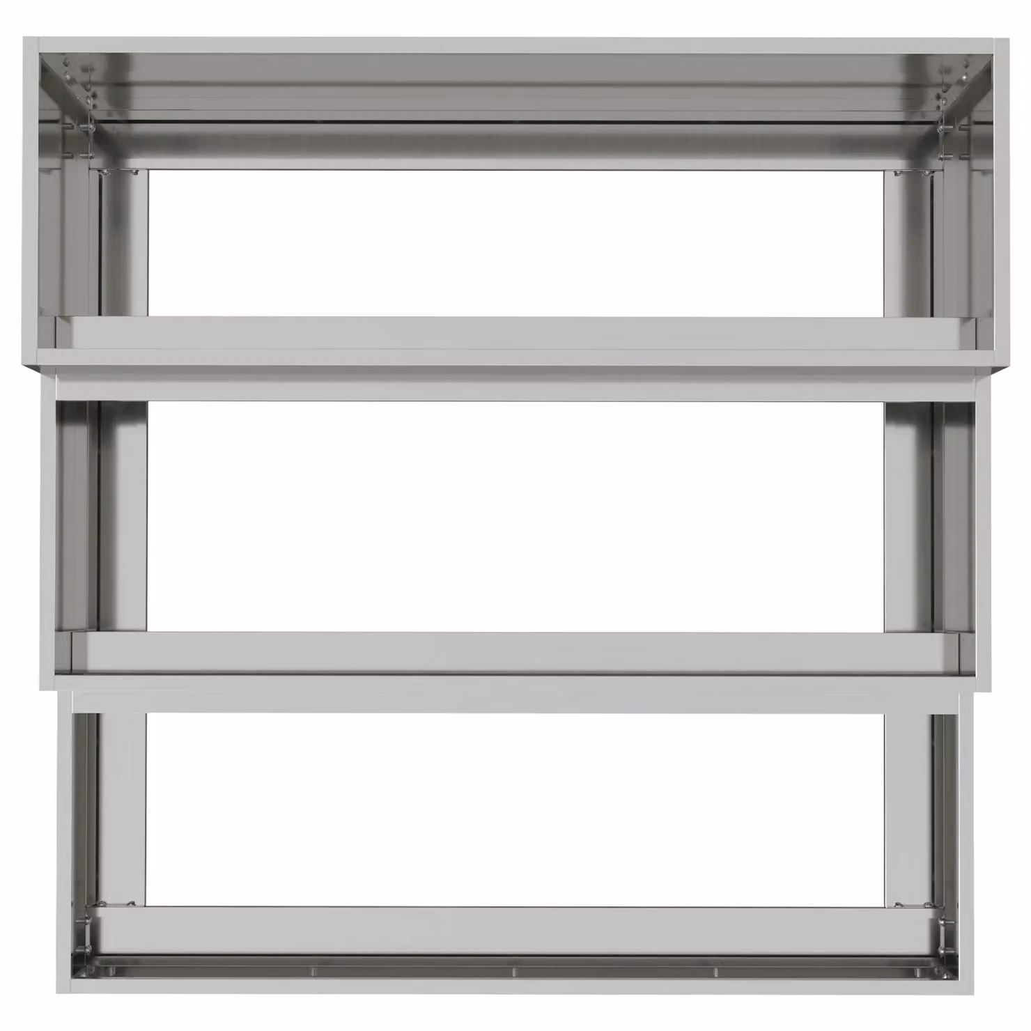 Berkfield Home 3-Tier Galvanised Steel Garden Planter in Grey, W/D/H: 90 x 90 x 35 cm – 3