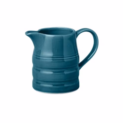 WM Bartleet & Sons Ceramic Churn Style Jug in Petrol and White, 0.28 l – 1