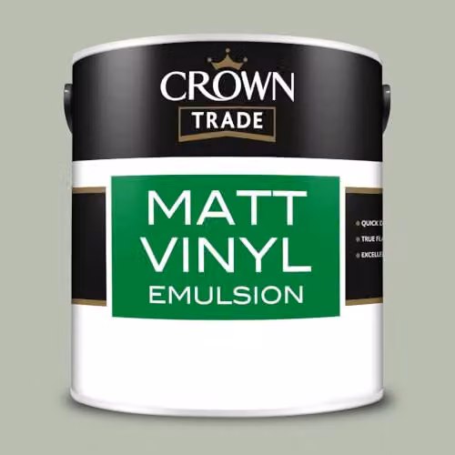 Crown Trade Matt Vinyl Dispersion Paint in Green, 2.5l – 2