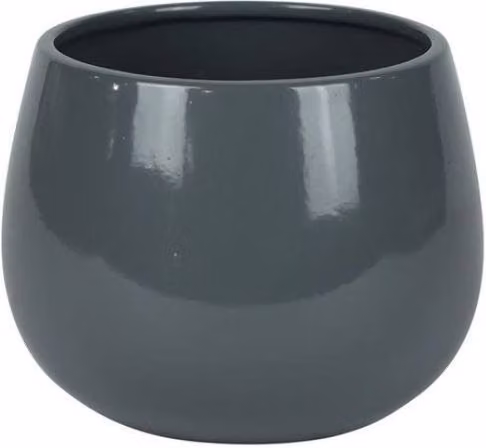 KDMD Hortus London Glossy Grey Ceramic Tabletop Pots, 2 Pack, W/D/H: 14.5 x 14 x 14 cm – 1