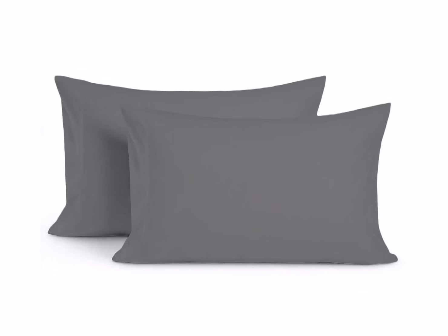 Home Sweet Home UK Grey Microfibre Pillowcase Set of 2 with Envelope Closure, W: 48 cm x L: 74 cm – 2