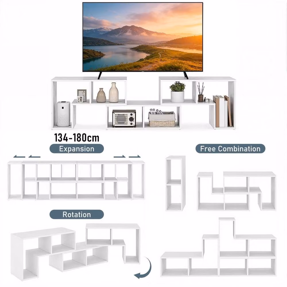 SPETLEK Free Combination TV Stand in White – 3