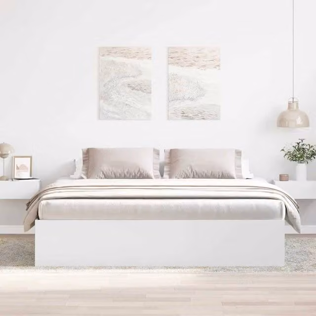 Berkfield Home Modern Bed Frame in White