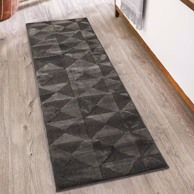 Desire Rugs Hamilton Modern Mosaic Geometric Triangle Design Area Rug in Grey, W: 220 cm