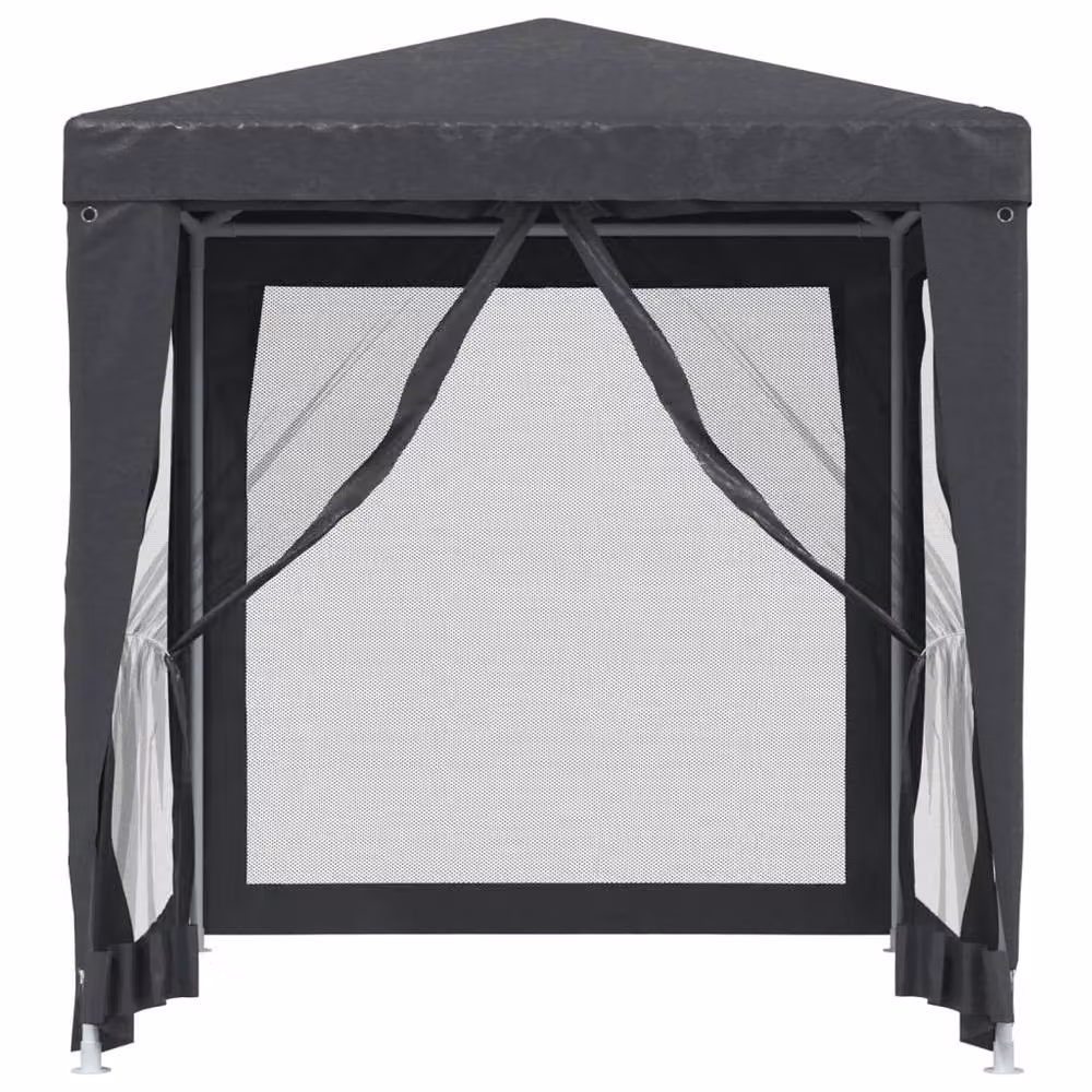 Berkfield Home Party Tent with 4 Mesh Sidewalls, Anthracite, W/D: 2 x 2 m – 3