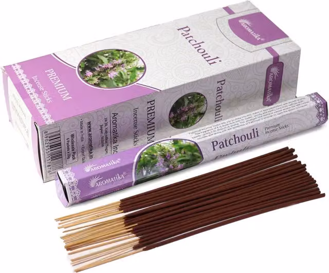 KDMK Aromatika Patchouli Hexagonal Wood Incense Cones, Brown