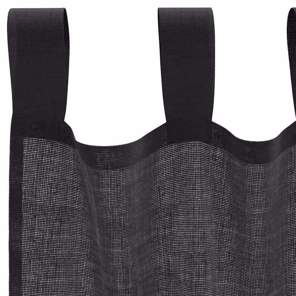 Berkfield Home Black Voile Tab Top Curtains, 2 Pack – 5