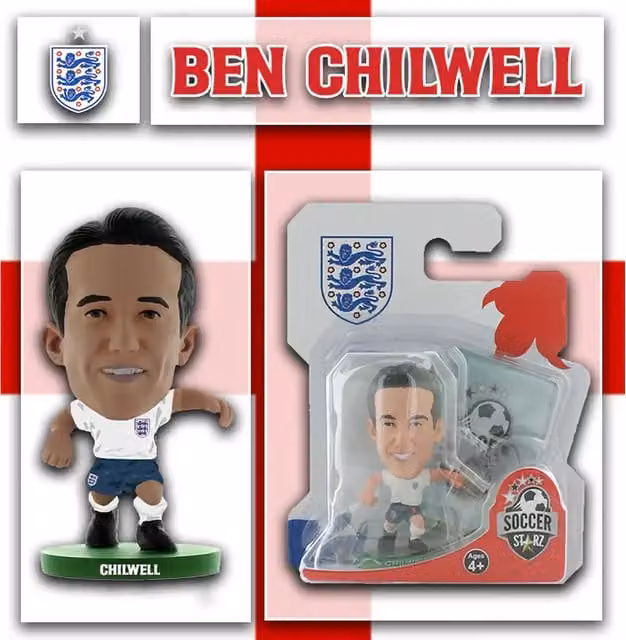 SoccerStarz Ben Chilwell England 2022 Version Mini Figure, White, Height: 5 cm