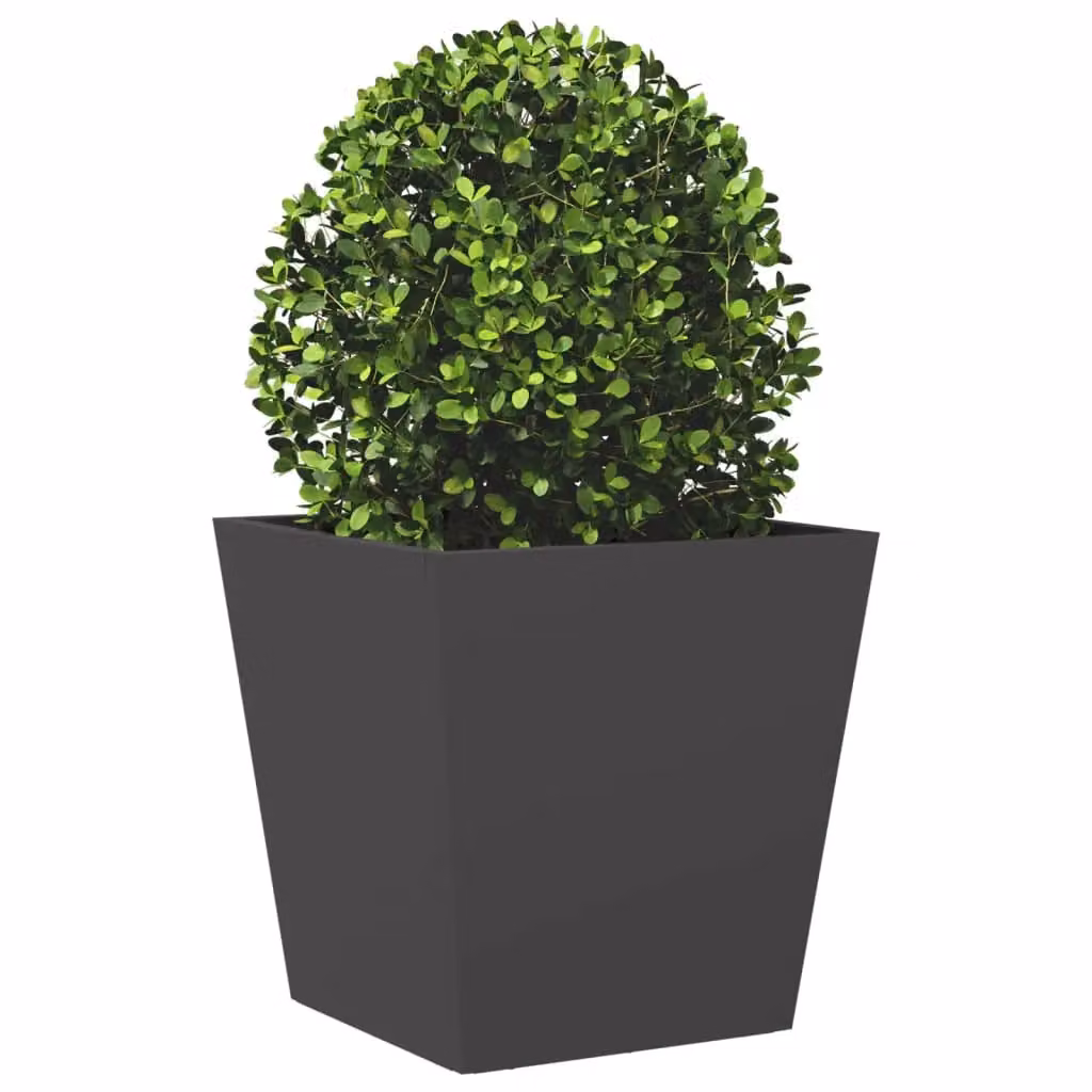 Berkfield Home Garden Steel Planter Tubs, Black, 2 Pack, W/D/H: 40 x 40 x 40 cm – 3