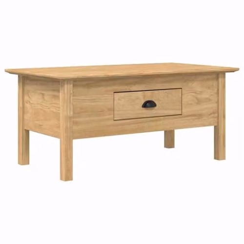 vidaXL BODO Coffee Table, Brown, W: 100 cm, D: 55 cm, H: 45.8 cm – 1