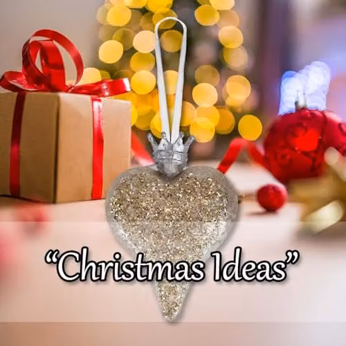 VFM e-Store Christmas Hanging Heart Pendant Decoration in White and Gold – 4
