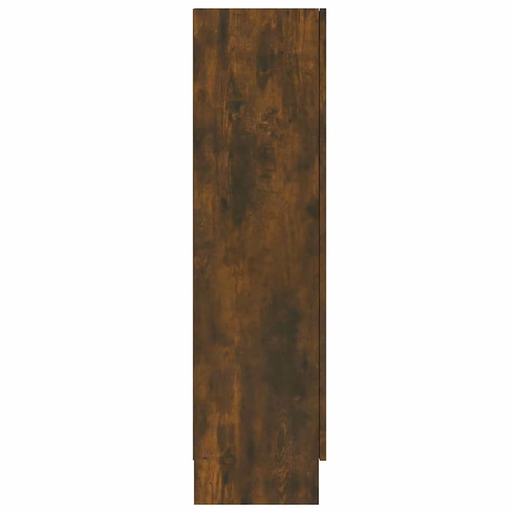 Berkfield Home Vitrine Cabinet in Smoked Oak Brown with Glass Doors, W/D/H: 82.5 x 30.5 x 115 cm – 3