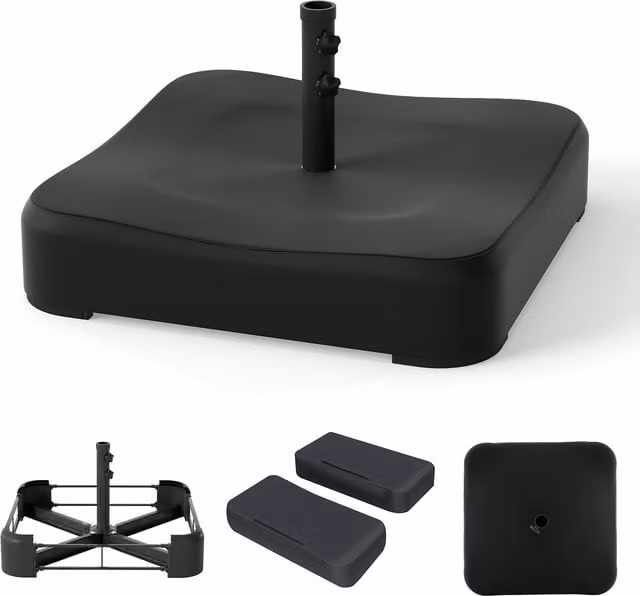 COSTWAY Black Freestanding Outdoor Parasol Cross Umbrella Stand
