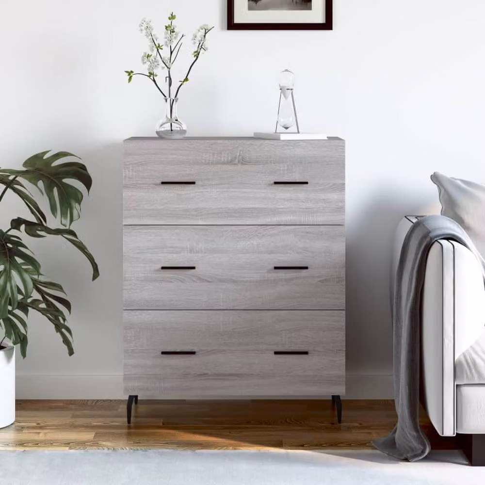 Berkfield Home Grey Sonoma Sideboard in Engineered Wood, W/D/H: 69.5 x 34 x 90 cm – 2