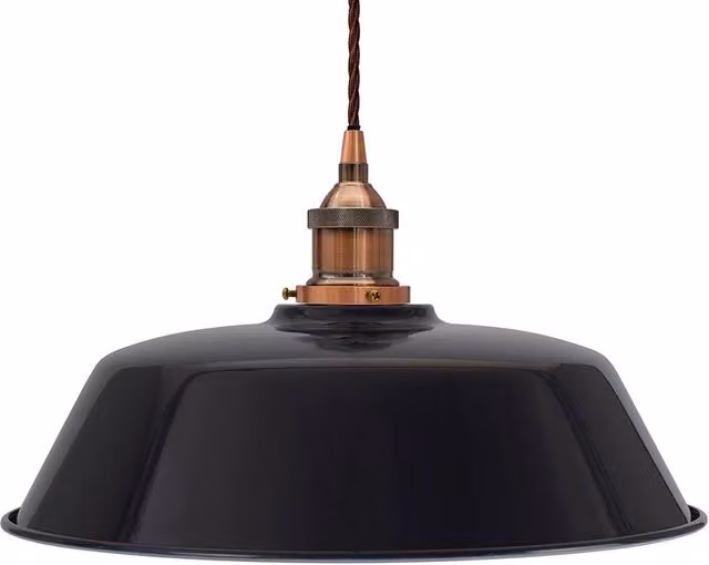 SE Home Chancery Navy Blue and Antique Copper Dome Pendant Light