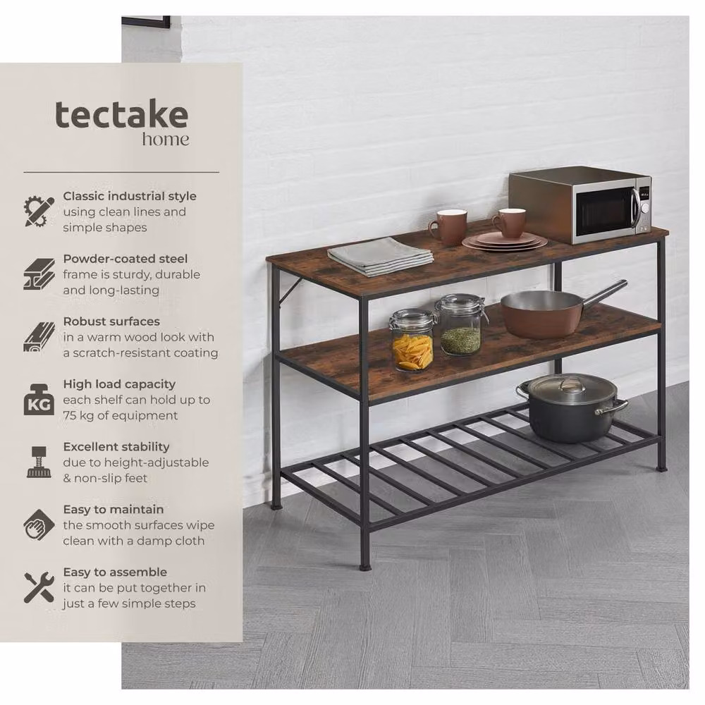 tectake Akeley Industrial Shelves in Brown – 2