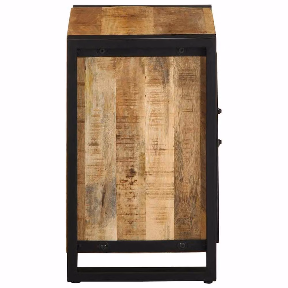 Berkfield Home Bedside Cabinet in Brown Mango Wood, W/D/H: 40 x 30 x 51 cm – 3