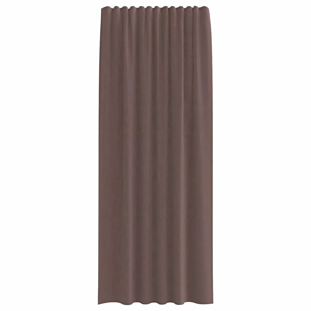 Berkfield Home Brown Voile Tab Top Curtains, 2 Pack, W: 140 cm, H: 245 cm – 3