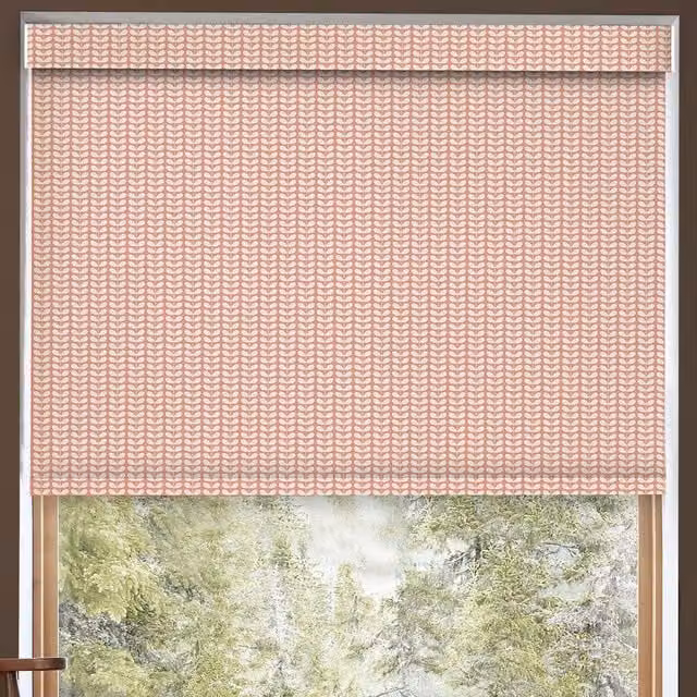 Orla Kiely Tiny Stem Translucent Made to Measure Roller Blind in Pink