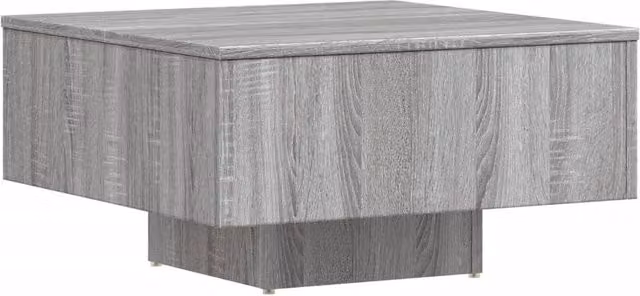 Berkfield Home Modern Square Coffee Table in Grey, W/D/H: 60 x 60 x 31.5 cm