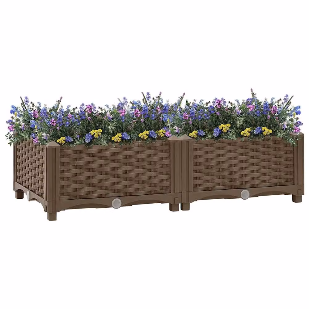 Berkfield Home Brown Polypropylene Raised Bed W: 80 cm, D: 40 cm, H: 23 cm – 2