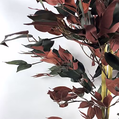 Leaf Extra Large Artificial Ficus Tree in Green, Red and Yellow, Height: 120 cm – 4