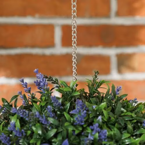 HOMCOM Set of 2 Purple Artificial Plant Topiary Balls, Diameter: 27 cm – 5