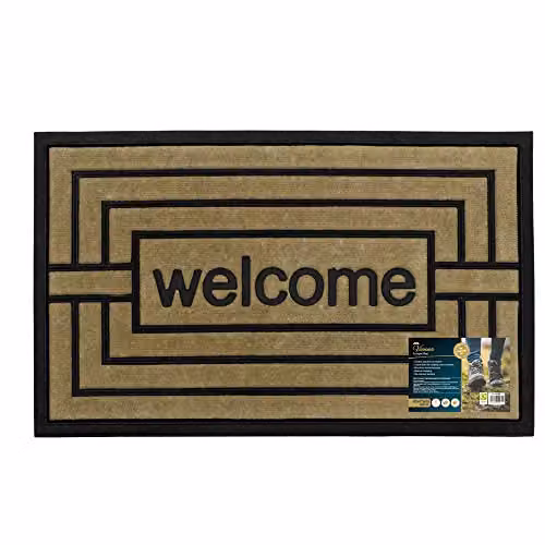 JVL Vienna Rubber Backed Scraper Doormat, Brown, W: 45 cm, D: 75 cm – 5
