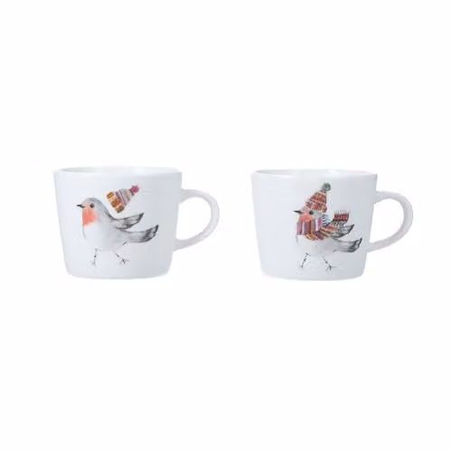 Mikasa TipperleyHill Floral Bone China Espresso Cup Set of 2, 90ml, White