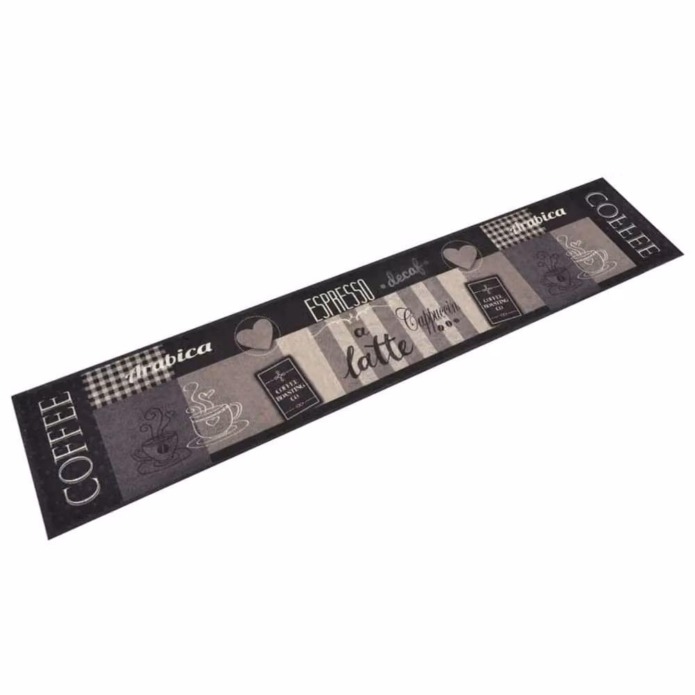 Berkfield Home Washable Non-Slip Kitchen Rug in Black and Multicolour, W: 60 cm, L: 300 cm – 2