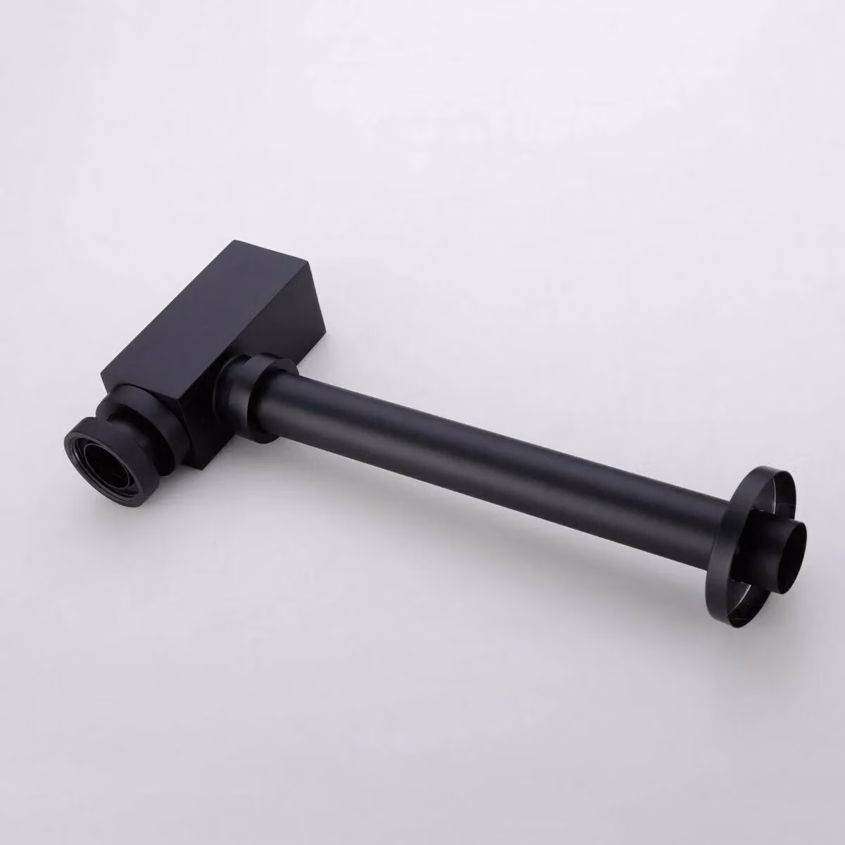 Nes Home Matte Black Square Brass Bottle Trap and Outlet Pipe for Bathroom Basins – 2