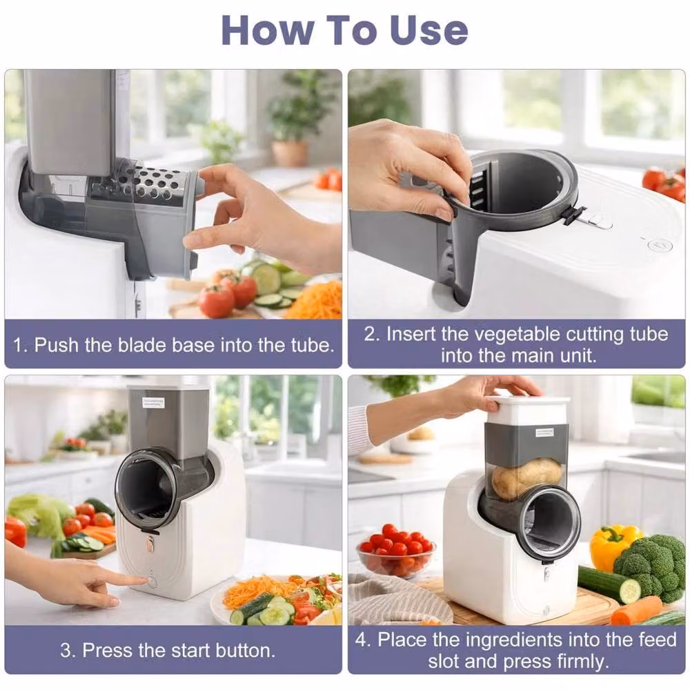 SPETLEK Automatic Multi-functional Household Cheese Grater in White – 2