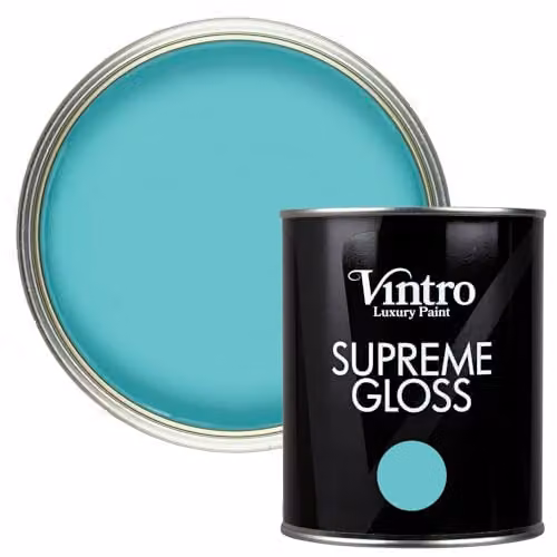 Vintro Gloss Furniture Paint for Interior and Exterior Use, Turquoise Christabelle, 1 l