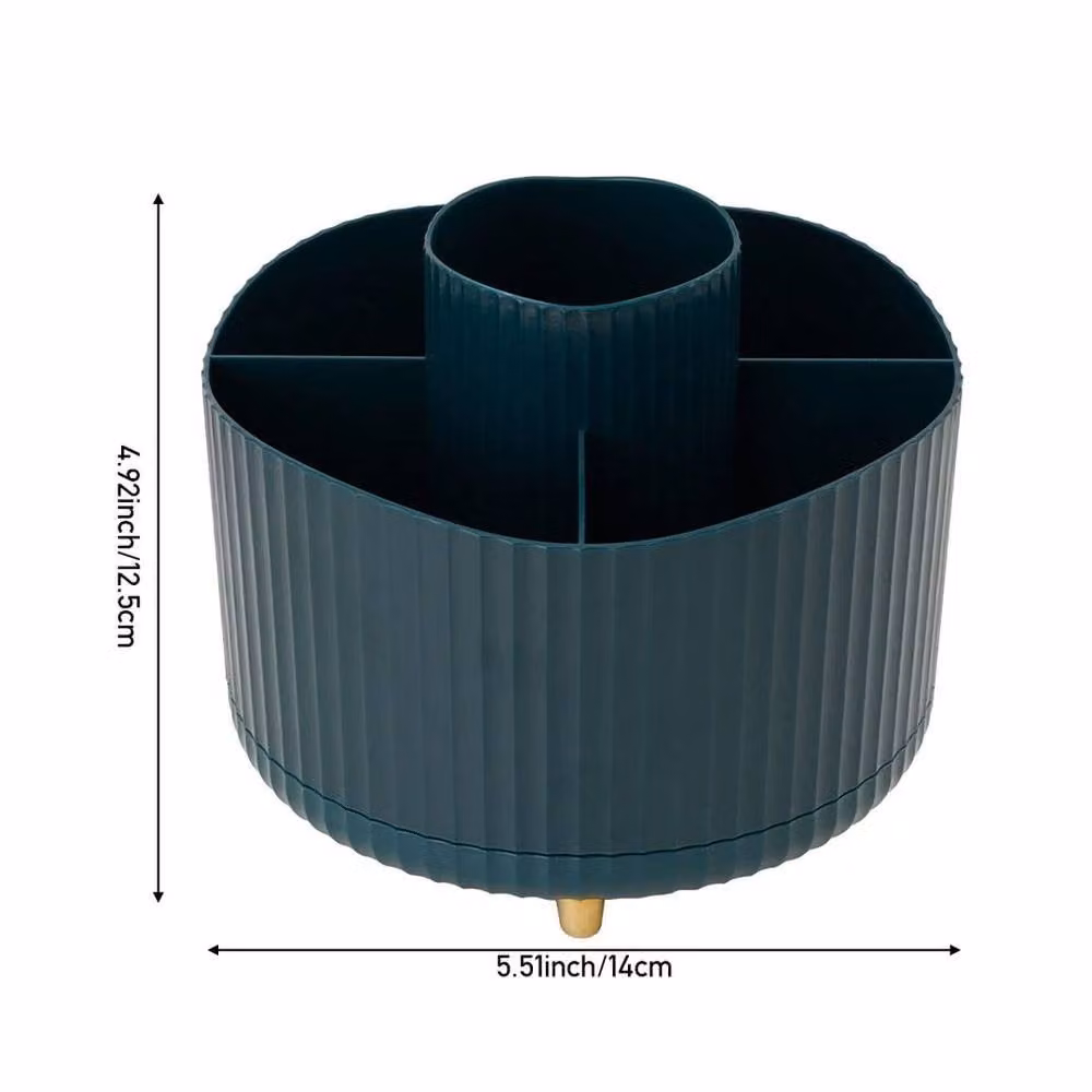 EONLION Dark Green Makeup Organiser and Brush Holder, W: 50 cm x D: 12.5 cm x H: 5 cm – 2