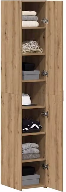 Berkfield Home Artisan Oak Highboard in Brown, W/D/H: 30 x 42.5 x 185 cm