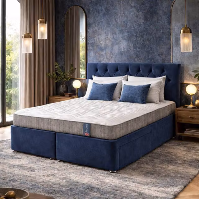 Aspire SleepCraft Hybrid Memory Foam Mattress, Medium Comfort, White, W/D/H: 140 x 200 x 23 cm – 1