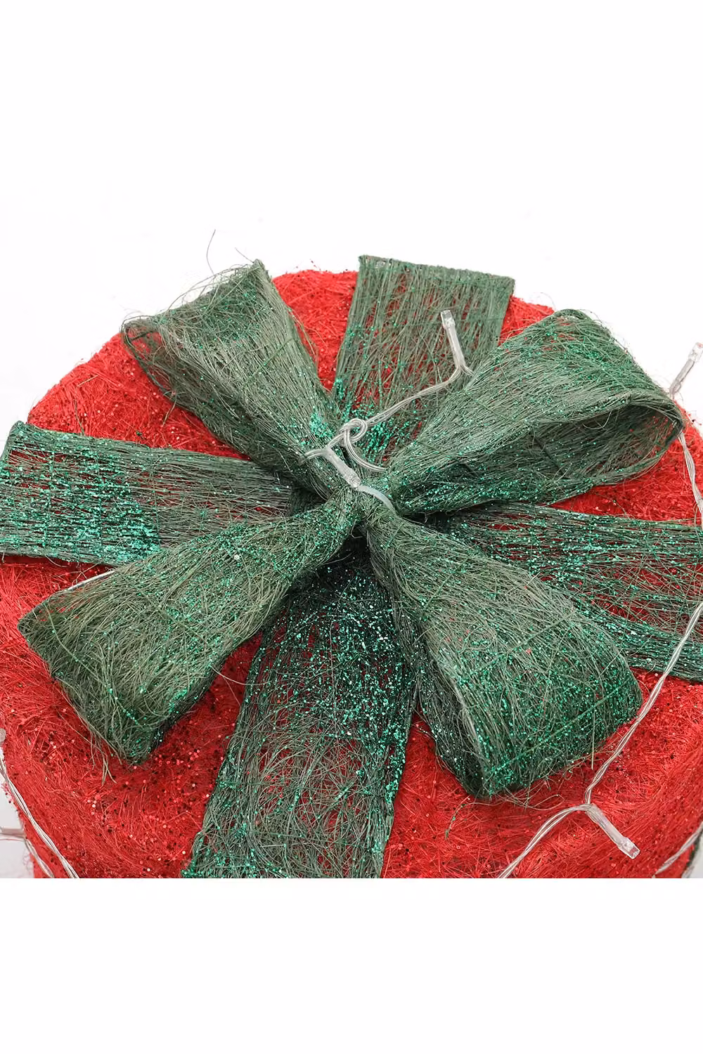 Living and Home 4Pcs Round Red Christmas Gift Boxes with LED Light Bowknot Decor – 3