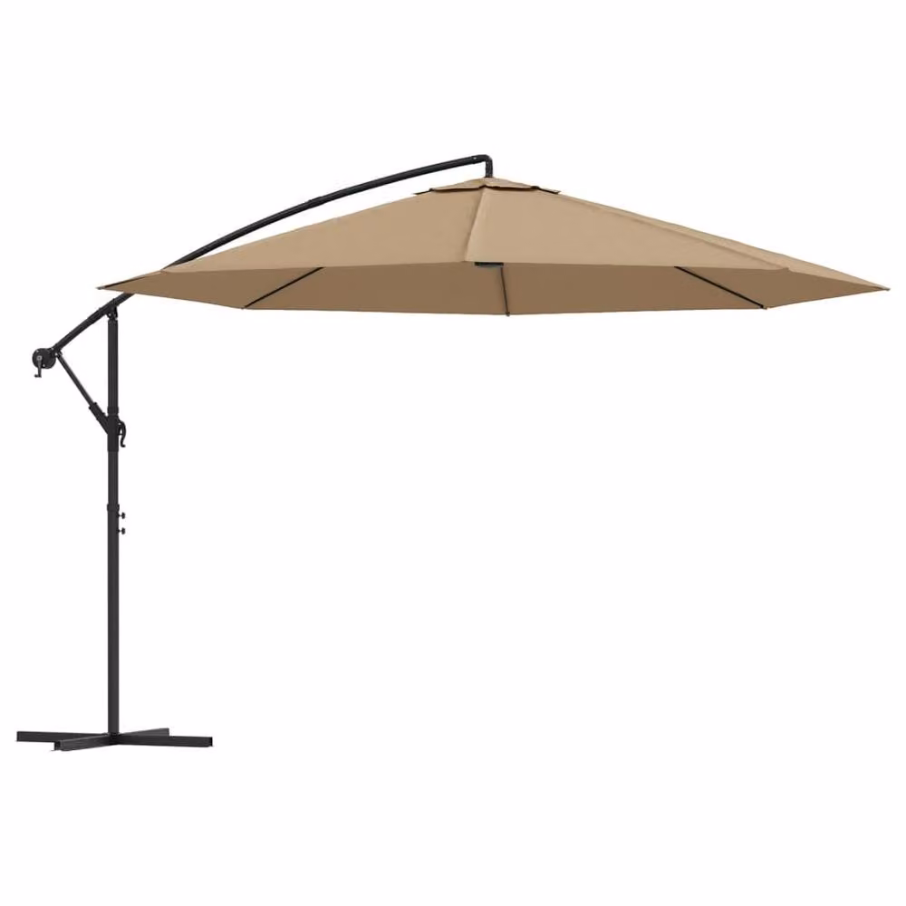 Berkfield Home Cantilever Garden Umbrella with Aluminium Pole, Beige, 350 cm – 2